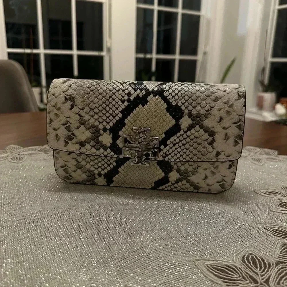 Tory Burch Warm White And Black Bag